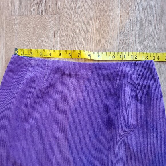 *AS-IS* Vintage Purple Corduroy Pencil Skirt - Picture 3 of 7